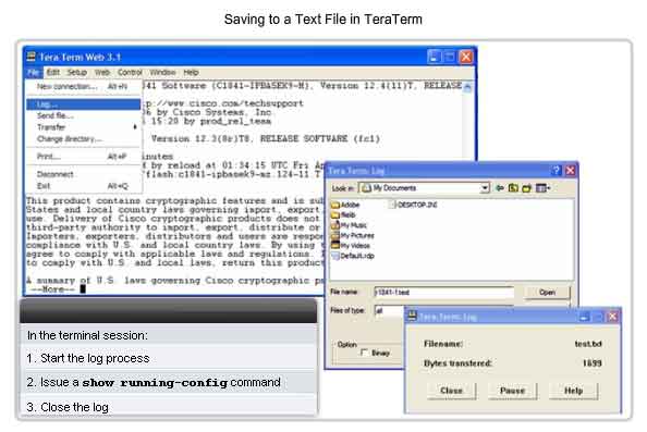 saving to a text file in teraterm