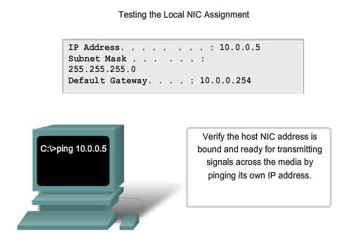 testing the local NIC assignment
